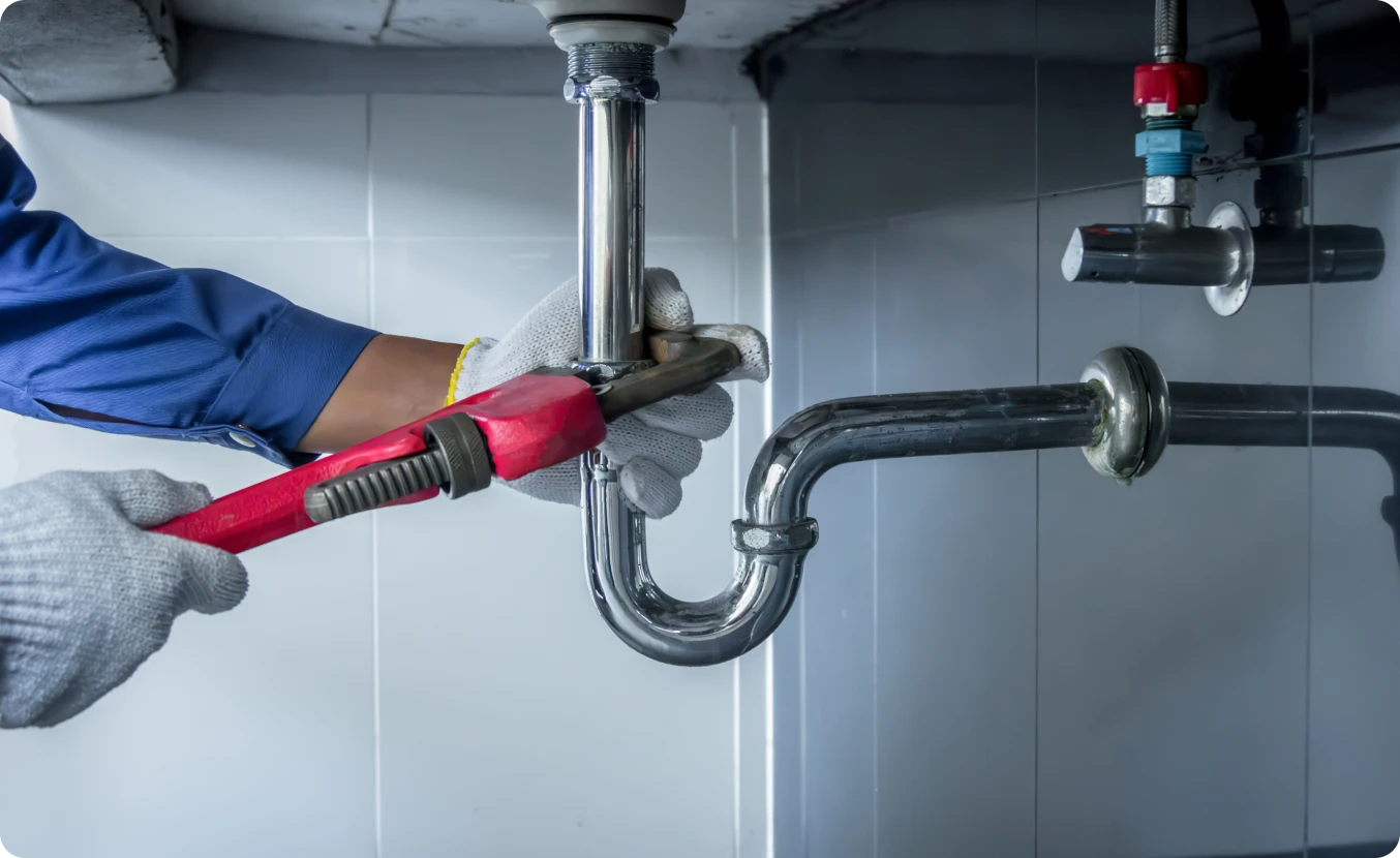 Repairing under-sink plumbing